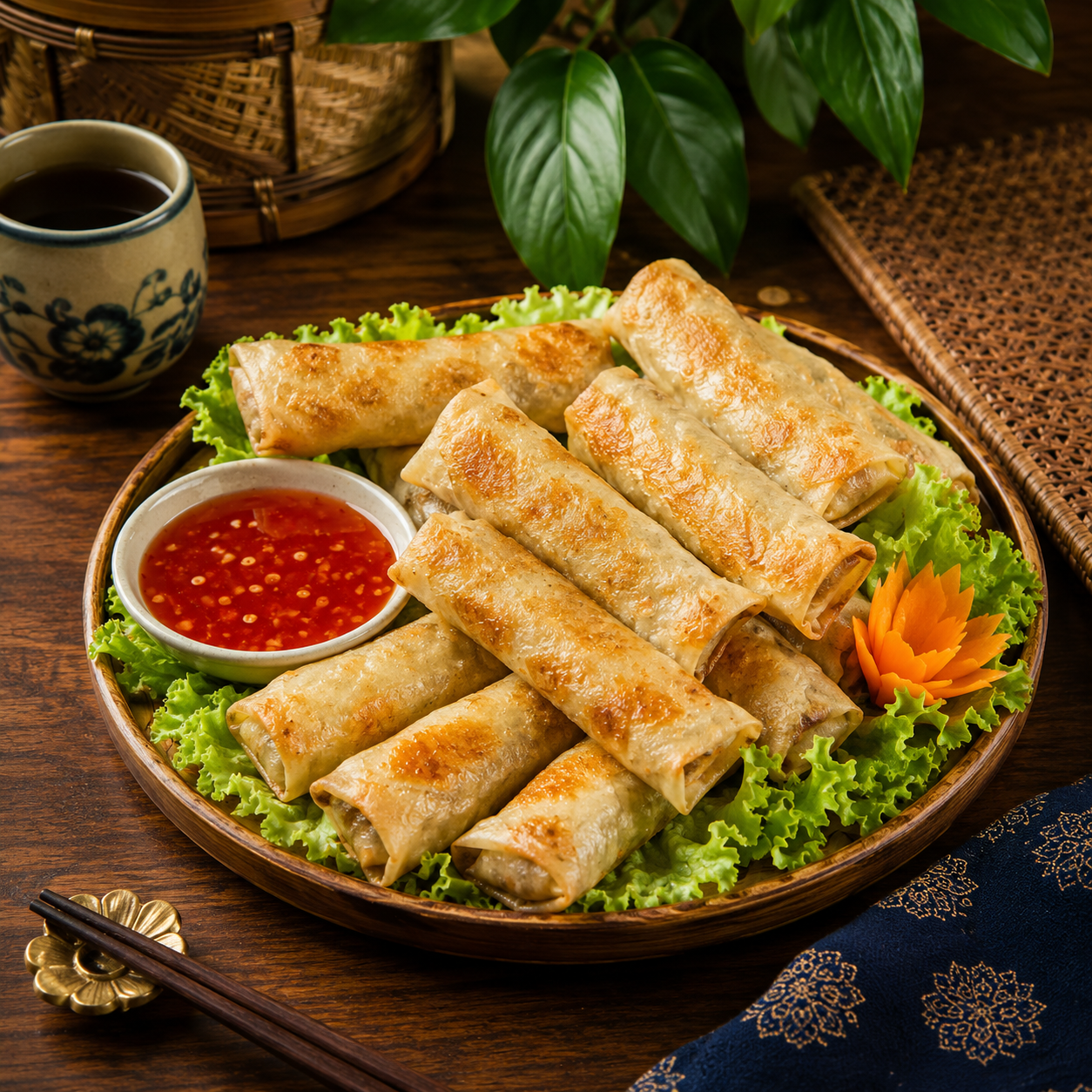 Chả Giò Gà Da Bánh Tráng 